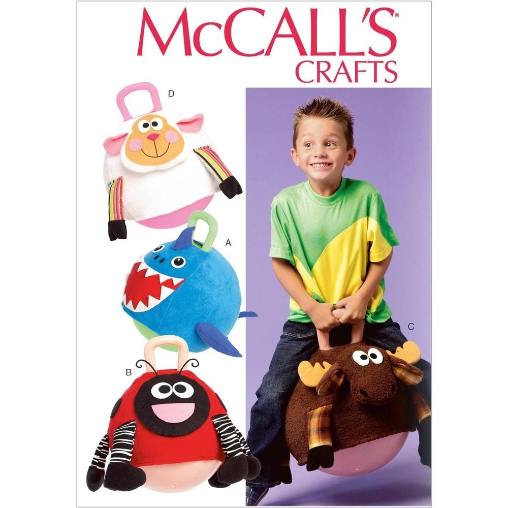 McCalls Sewing Pattern Childrens OS M6720 Animal Bounce Toys Uncut FF